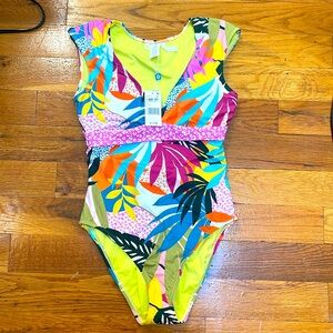 Swim suit- Brand Bleu Rod Beattie Size 8,Multi color, NWT